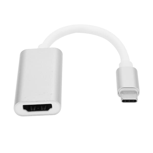 USB 3.1 Type C-adapter Type C til HDMI TV-videokonverter til pc bærbar computer mobiltelefon sølv