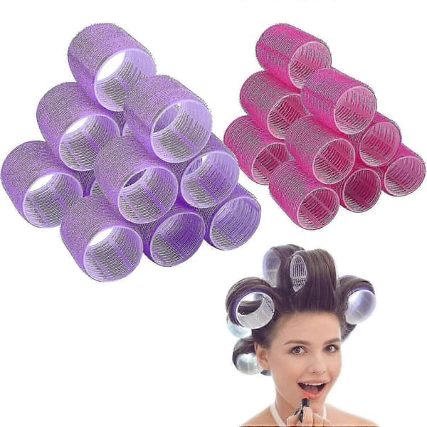 Jumbo Size Hårkrøllersett Selvklebende Salong Hårstyling Lockenwickler Hai
