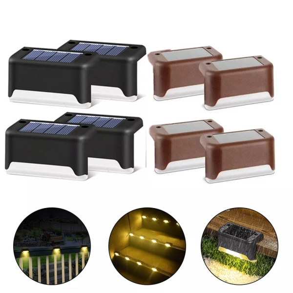 LED-solljus utomhus vattentät dekoration trädgård gångväg black