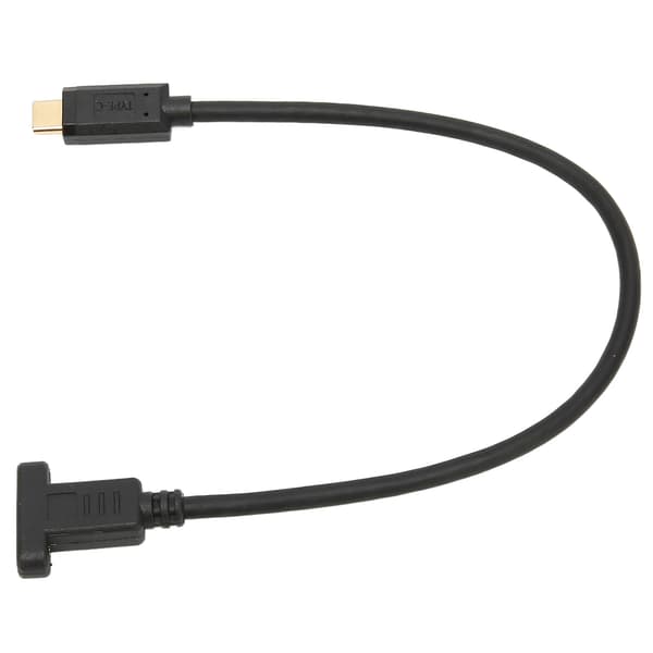 USB 3.1 Typ C Hane till Hona Förlängningskabel 0.3M 10Gbps Guldpläterad Datakabel Panelmontering Skruvhål
