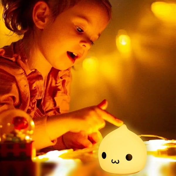 Nattlampa för barn, LED-nattlampa med 7 färger för baby, tonårings-, flick- och pojkrum.,