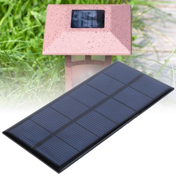 1W 3V Bærbar Krystallinsk Silisium Solcellepanel Utendørs for DIY Strømladerforsyning