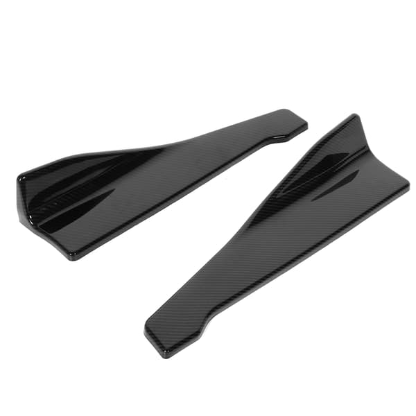 2 st Universal Sidokjol Rocker Splitters Läpp Winglet Vinge Kolfiberstil 48 cm Bil Karosseri Kit