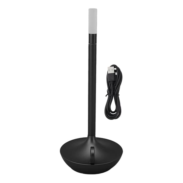 Trådløs Genopladelig LED Bordlampe 3 Niveauer Dæmpbar Lysstyrke Lysform Sort