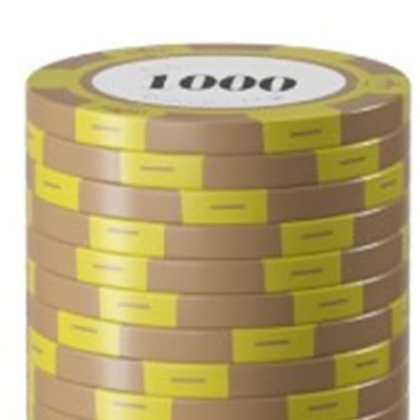 20 st Professionella Pokerchips Set Tydlig Utskrift Stora Siffror Brädspel Räkneskivor 1000