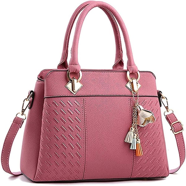 Damväskor och handväskor Damväska Designer Satchel Tote Bag Axelväskor A916-17 Pink