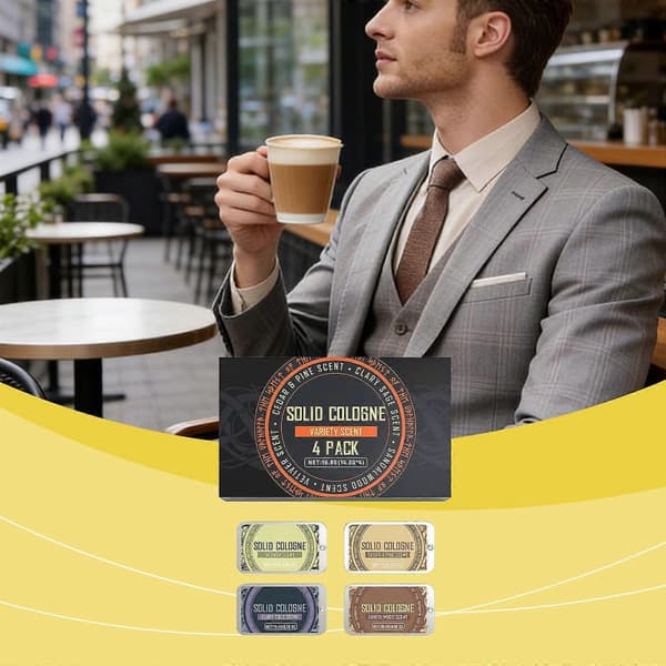 Men's Solid Perfume Set - Fresh Elegant Long-Lasting Natural Scent, Portable Travel-Friendly Solid Cologne for Daily Use, Office & Outdoor, Non-Greasy B B 1PCS