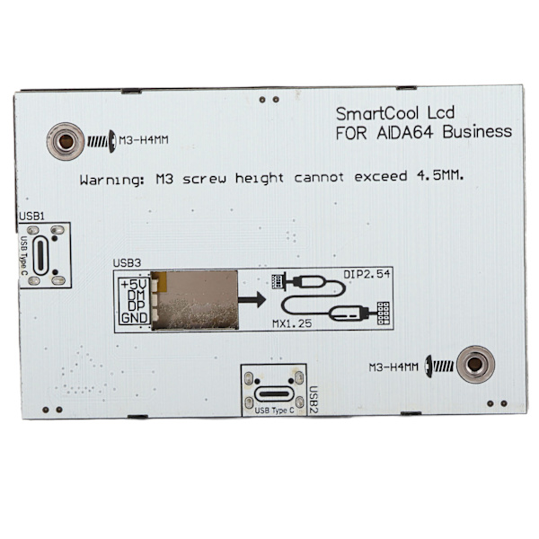 3,5-tommers datatemperaturmonitor med doble USB-porter, IPS-miniskjerm, CPU GPU RAM HDD-datamonitor med visuell temaredigerer