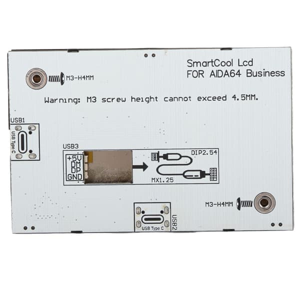 Dubbel USB-port IPS Mini Display CPU Temperaturmonitor 3,5 tum med visuell temaredigerare för GPU RAM HDD