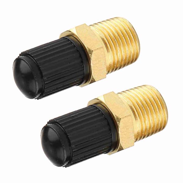 2 stk 1/8\" NPT MPT messing luftkompressortank påfyllingsventil