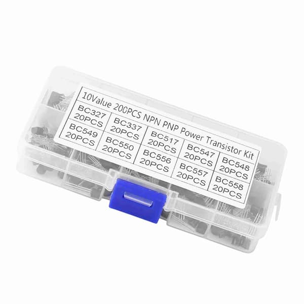 200 stk. 10 Værdier NPN PNP TO92 BC327 BC558 Transistor Sortiment DIY Kit