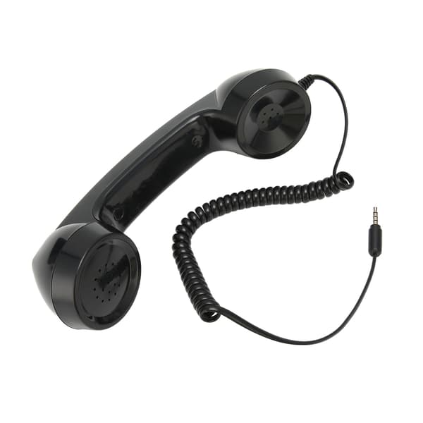 Multifunktionell Retro Telefonlur - Strålningssäker, Svart