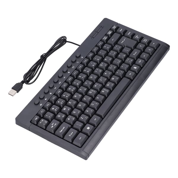 Kablet 87 Tasters Mini USB-tastatur Arabisk Layout til Kontor Desktop Notebook Computer