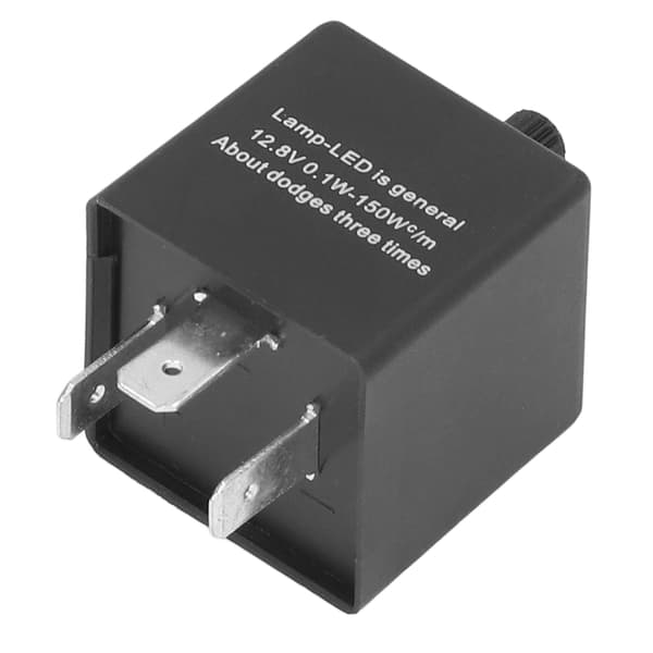 Justerbart LED-blinkrelä ABS Bärbart Vattentätt Bilblinkrelä 3-stift för styrning