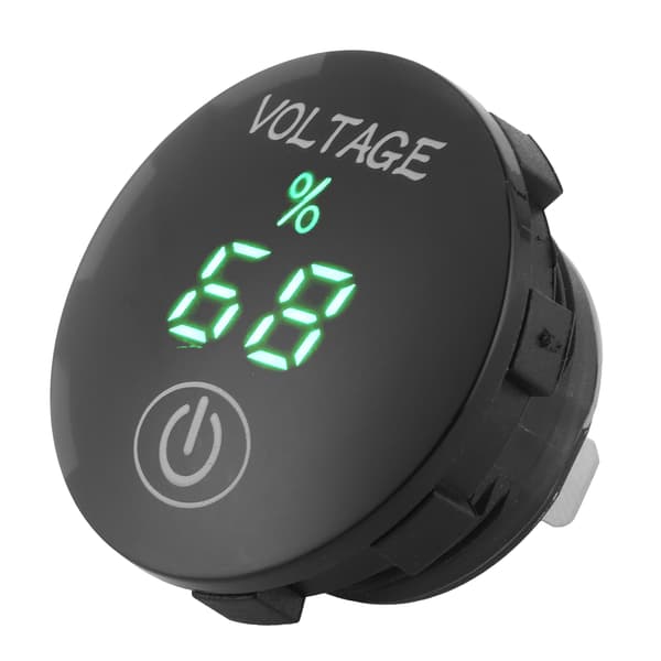 12V 24V LED Voltmeter One Touch Sensing Sort Hus Universal Bil Lastbil Motorcykel ATV RV Traktor Båd