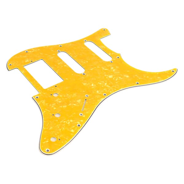 Elgitarr Plektrumskydd PVC Plastskydd Repskydd Frontplatta Panelöverdrag Instrumenttillbehör Gul Pärlfärg GSSH64