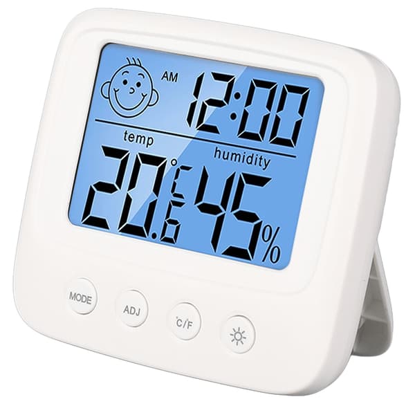 Digital Väckarklocka med Temperatur Luftfuktighet Termometer Hygrometer Bakgrundsbelysning Tidsvisning
