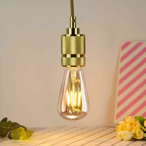 Retro Edison LED Light Bulb ST64 Brown Decoration (4W 220V 2700K(Warm White))，for living room, bedroom, bathroom, etc.
