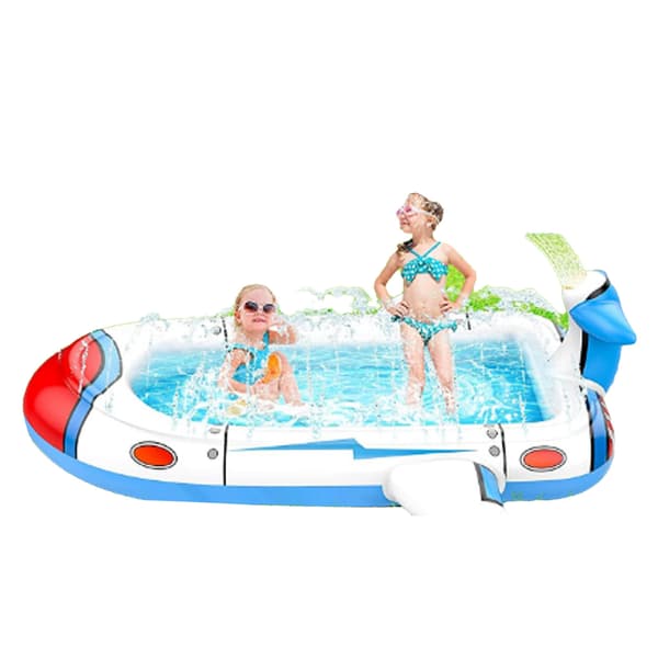Oppustelig Sprinkler Pool Luftskib Pad til Børn Baghave Udendørs Leg