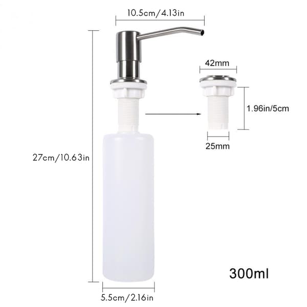 300 ml håndsæbedispenser i plast til køkken og badeværelse sprayflaske