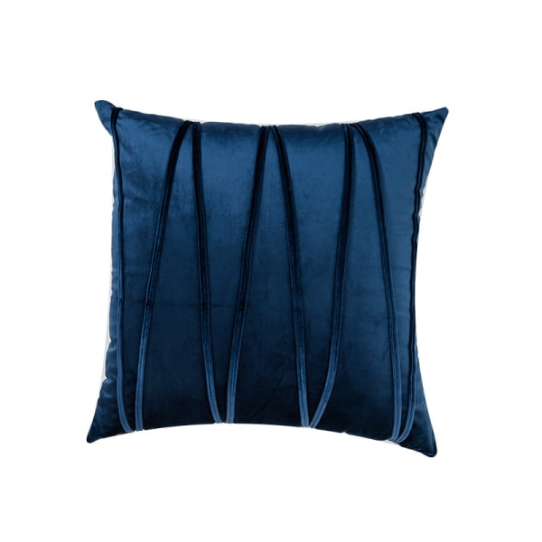 Sammetsrandspräglat örngott, tryckrepsband, europeisk stil soffa örngott (blått, 40*40cm),