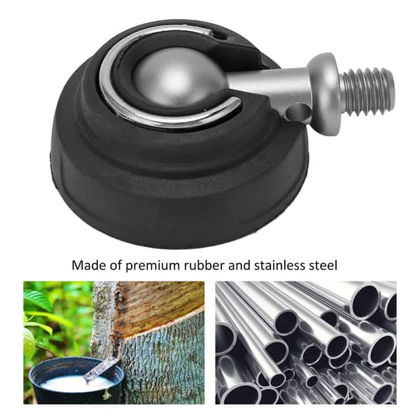 Skridsikker stativfod af rustfrit stål - 3/8 tommer, 50 mm diameter
