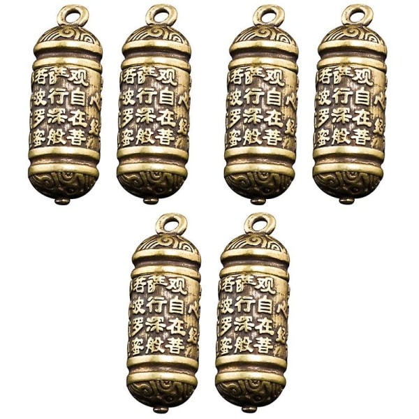 6 kpl messinki avaimenperä riipus messinki amuletti riipus avaimenperä riippuva koriste
