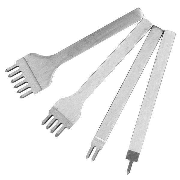 HSS Diamond Lacing Stitching Chisel Set 5mm Spacing Leather Craft Punching Stamping Tool