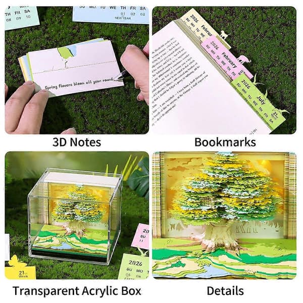 3D-paperikalenteri 3D DIY -taidelehtiö opiskelijalahja A