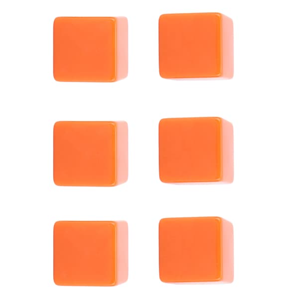 6-sidet DIY Ufærdige Terningekuber Orange Plastik Terninger Undervisning Fest Puslespil