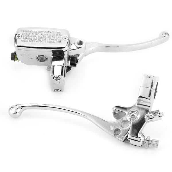 Hydraulisk bromskoppling huvudcylinder spakmontering silver universal för 1 tums styre
