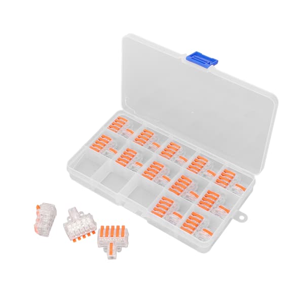 15PCS trådledaranslutning snabb skarvning kompakta splitterterminaler DF-15 transparent