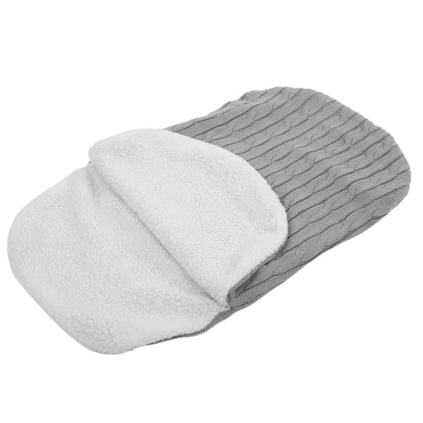 Baby Swaddle Barnevognteppe Varm Nyfødt Sovepose for Småbarn Lys Grå