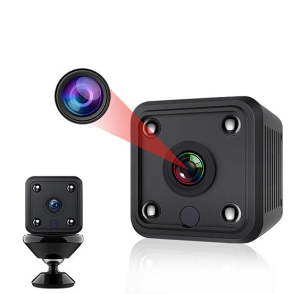 Minikamera, 1080p WiFi-kamera med Night Vision hemsäkerhetskamera, liten baby och rörelsedetektion