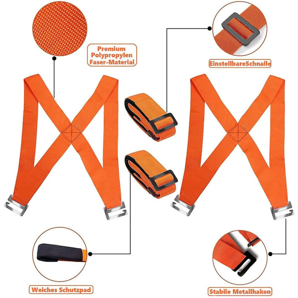Rörlig rem, lyftrem upp till 200 kg - Rörliga remmar Rörelsehjälpmedel för att transportera tunga möbler för att underlätta lyft av tunga föremål minskar rygg Pa