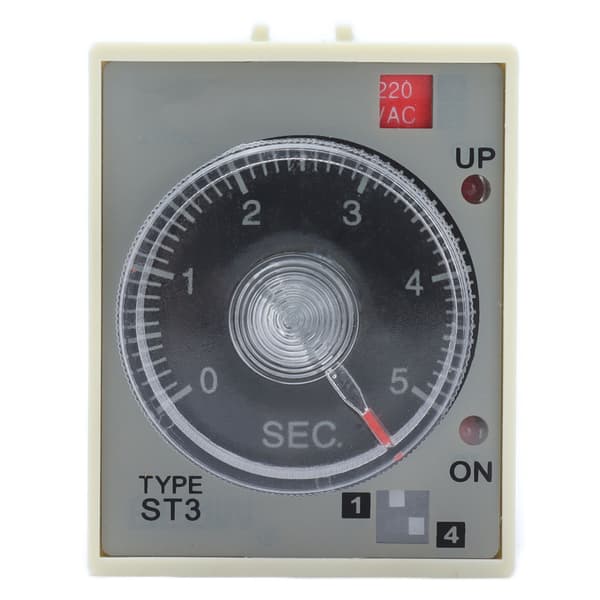 ST3PAA AC220V Justerbart Tidsrelä Ström På Fördröjning Timer Ersättningsdel