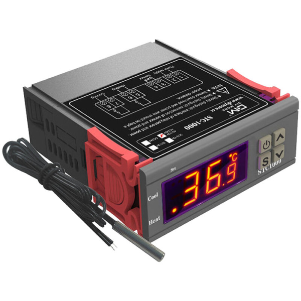 Elektronisk digital display kläckande akvariumtermostat, styrenhet (110-220V)