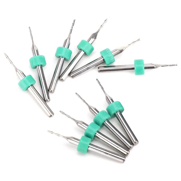 10 stk. 2-spors karbidfreser wolframstål CNC-endefreser 2,4 mm