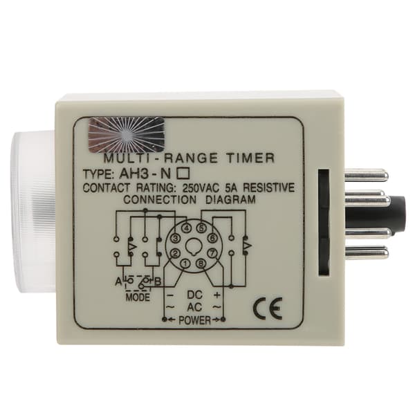 Tidsrelæ Mini Multi Tidsperiode Justerbar a B Tilstand AH3 NA AC220V 50/60Hz