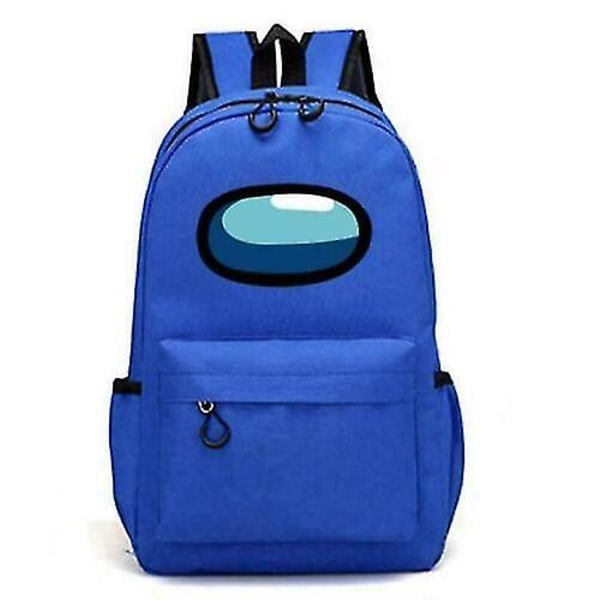 Among Us Game Shoulder Backpack With Chain Bag Reseryggsäck-blå blue