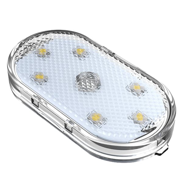 Bil Taklampe Berøringskontroll USB-lading Mini LED Leselampe Hvit