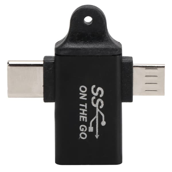 2 i 1 OTG-omvandlare USB 3.0 till Micro USB och Type C-adapter stöder höghastighetsdatasynkronisering snabbladdning