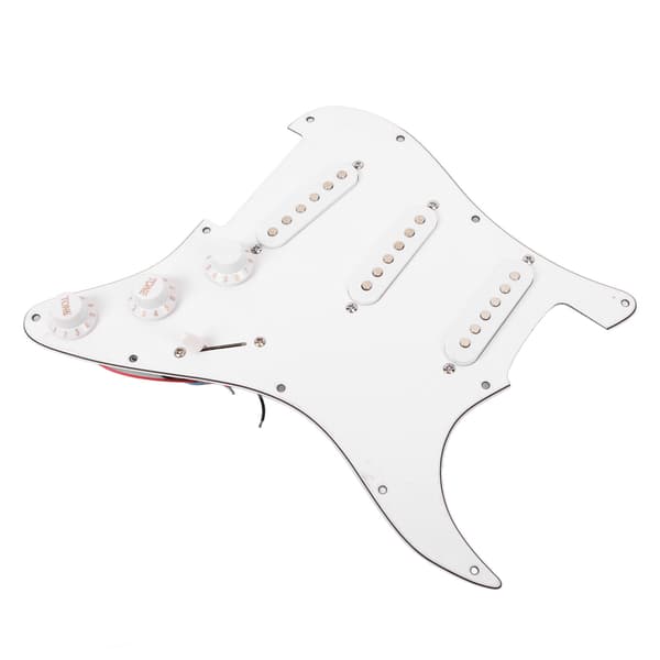 Elgitarr Pickup Single Coil Klart Ljud 11 Hål Förkopplad Pickup Ersättning Vit