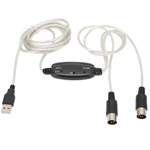 USB MIDI-kabelomvandlare 16 kanaler PC till synthesizeradapter för Windows-dator
