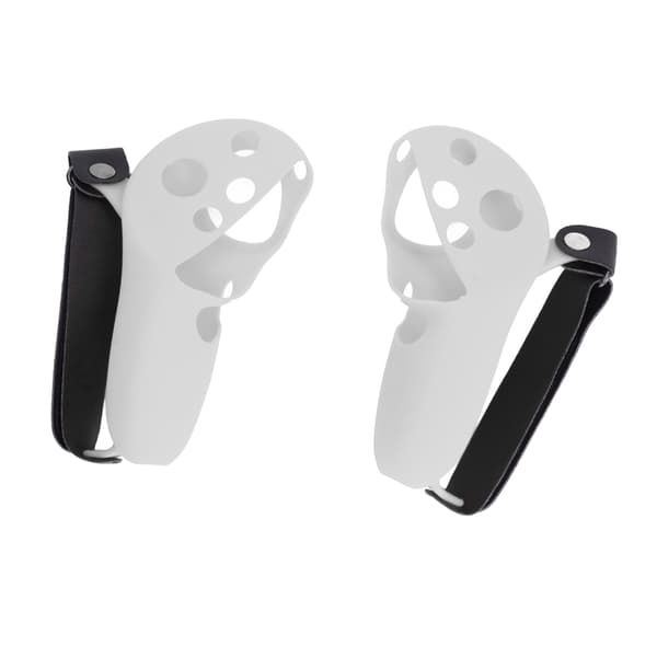 2 stk. Touch Controller Grip Cover Silikonebeskyttelse med Knostestropper til Meta Quest Pro Lysegrå