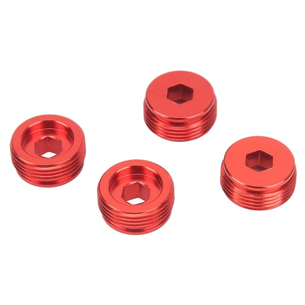 RC Front Hub Mutter Akselmutter med O-ring Aluminiumlegering for ARRMA 1/7 1/8 Skala RC Tilbehørsdeler Rød