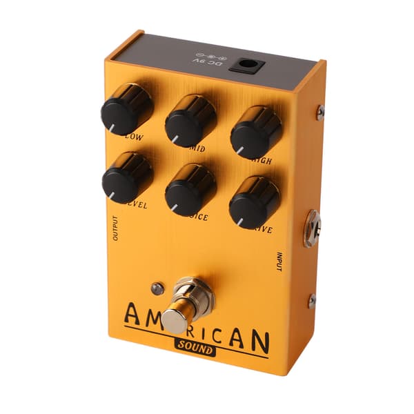 Elgitarr Effekter Drive Pedal Effektor Simulerar Gitarr Distortion och Overdrive Effekter AN 34 Guld