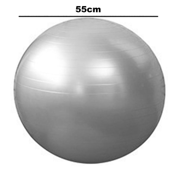 Balansträningsboll - för yoga, graviditet, hemmagym, pilates, sjukgymnastik, balans Grey 55Cm