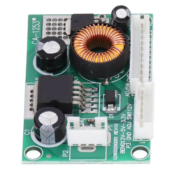 2 stk. spenningsomformermodul PCB LCD strømforsyningskort 12V til 5V 3.3V med 3 grensesnitt