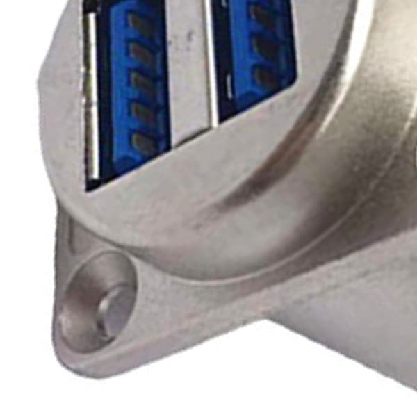 USB 3.0 Dobbelt A Hun til Hun Panelmonteringsstik D Type Sølv Kabinet Video
